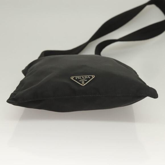 PRADA Shoulder Bag Nylon Black Silver - Picture 9 of 12